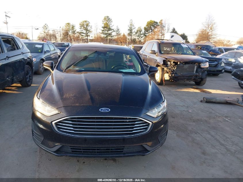 2019 Ford Fusion S VIN: 3FA6P0G71KR160258 Lot: 43926310