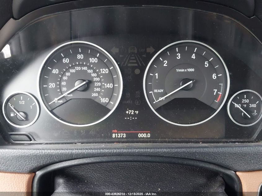 2012 BMW 328I VIN: WBA3A5C58CF347301 Lot: 43926314