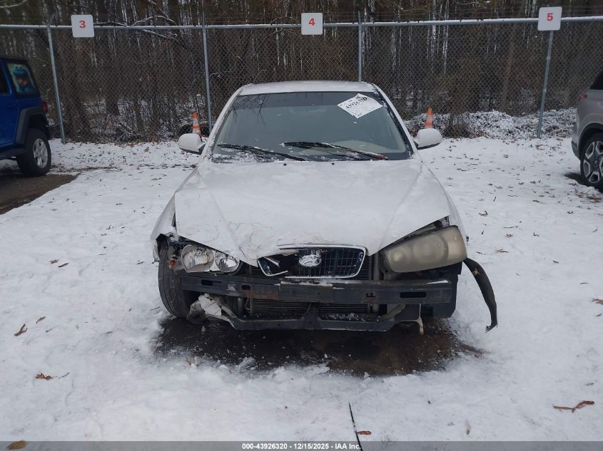 2002 Hyundai Elantra Gls VIN: KMHDN45DX2U454348 Lot: 43926320