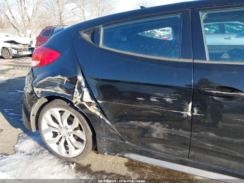 2014 Hyundai Veloster Turbo W/Blue VIN: KMHTC6AE2EU207485 Lot: 43926336