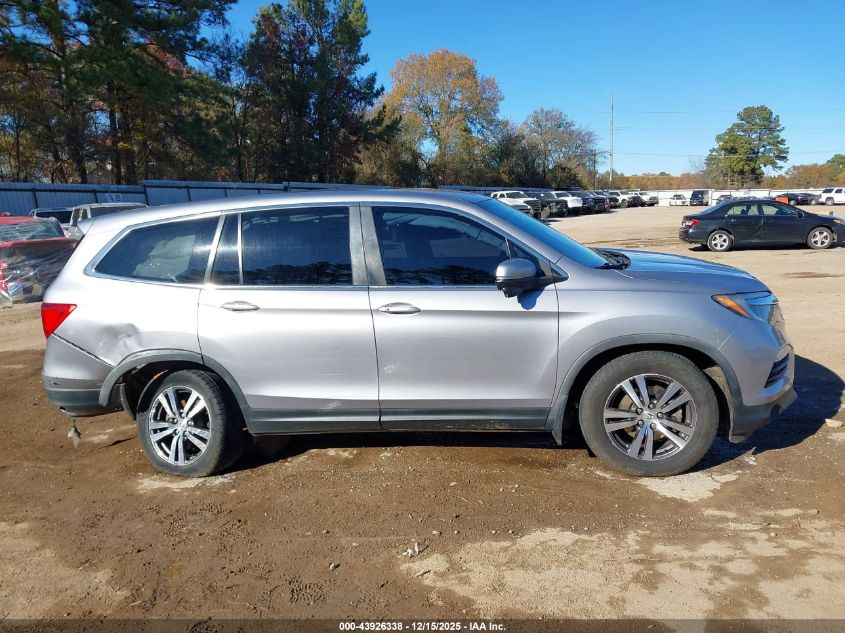 2017 Honda Pilot Ex-L VIN: 5FNYF5H82HB045611 Lot: 43926338
