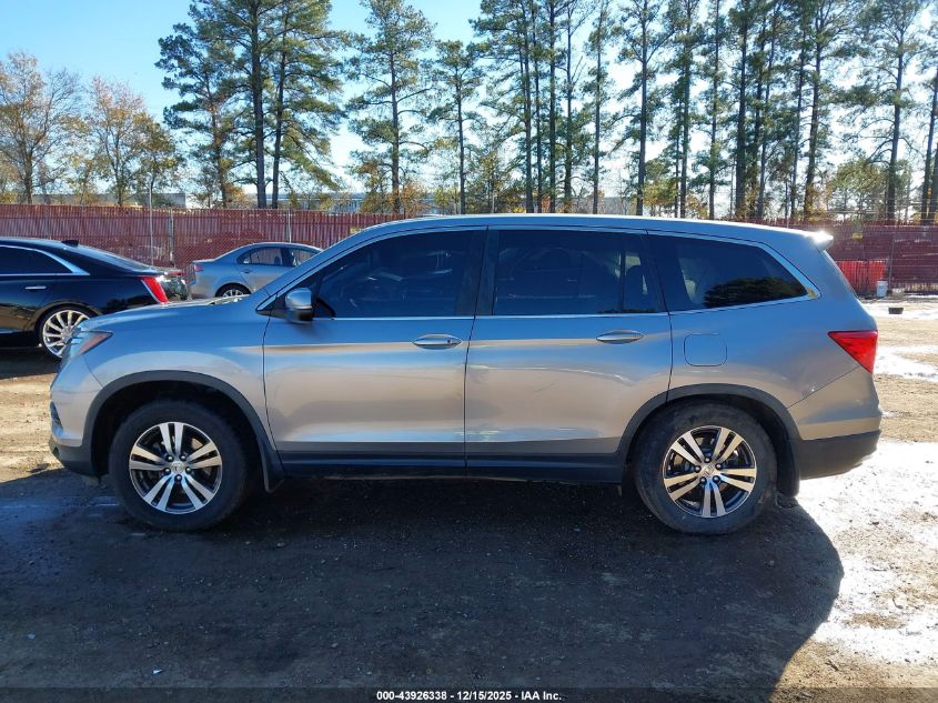 2017 Honda Pilot Ex-L VIN: 5FNYF5H82HB045611 Lot: 43926338