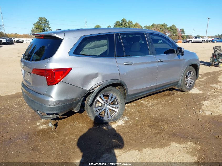 2017 Honda Pilot Ex-L VIN: 5FNYF5H82HB045611 Lot: 43926338