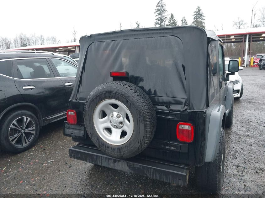 2006 Jeep Wrangler Se VIN: 1J4FA29196P763692 Lot: 43926354