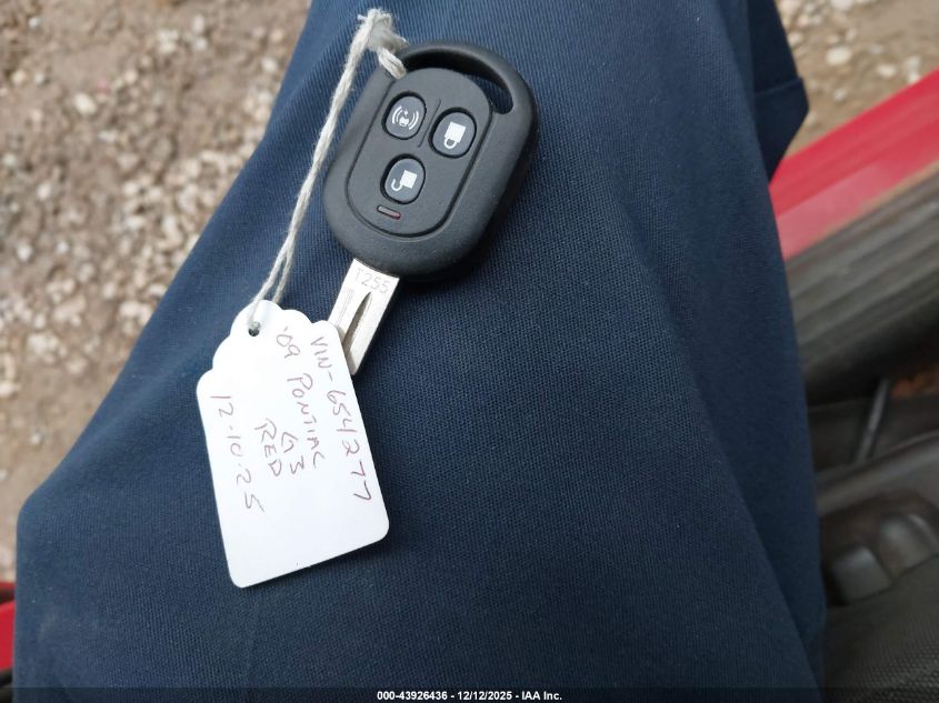 2009 Pontiac G3 VIN: KL2TD66E79B654277 Lot: 43926436