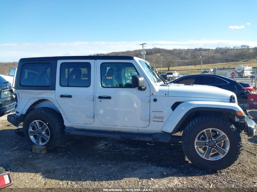 2020 Jeep Wrangler Unlimited Sahara 4X4 VIN: 1C4HJXEN1LW147765 Lot: 43926442