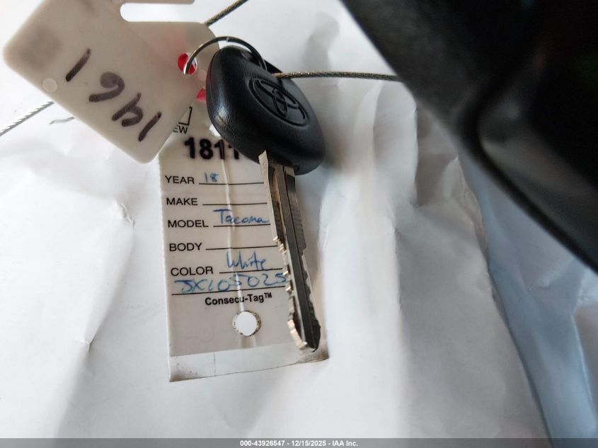 2018 Toyota Tacoma Sr VIN: 5TFRX5GNXJX105025 Lot: 43926547