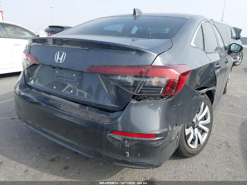 2025 Honda Civic Lx VIN: 2HGFE2F25SH508030 Lot: 43926614