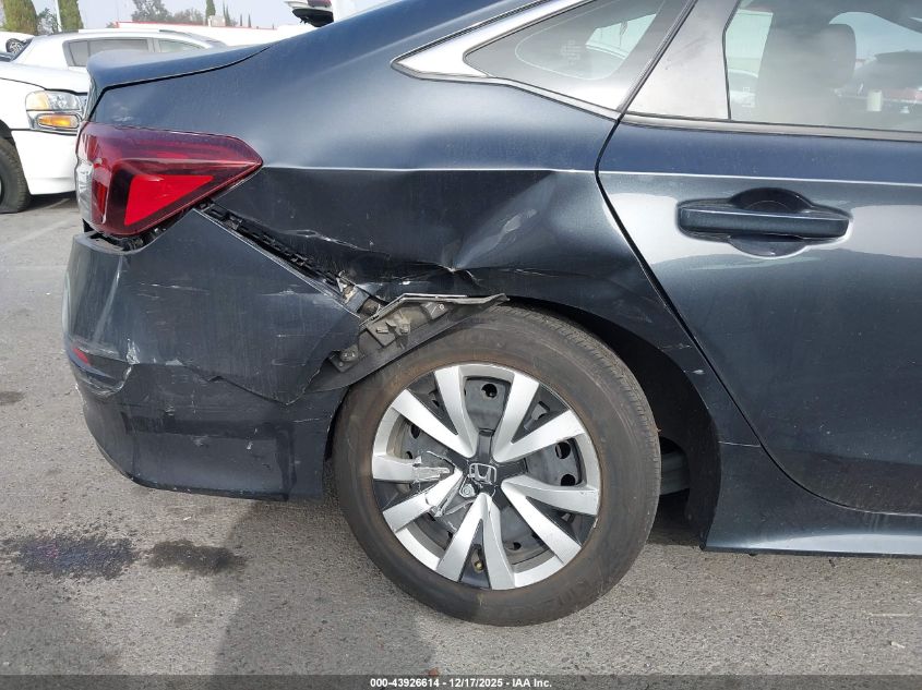 2025 Honda Civic Lx VIN: 2HGFE2F25SH508030 Lot: 43926614