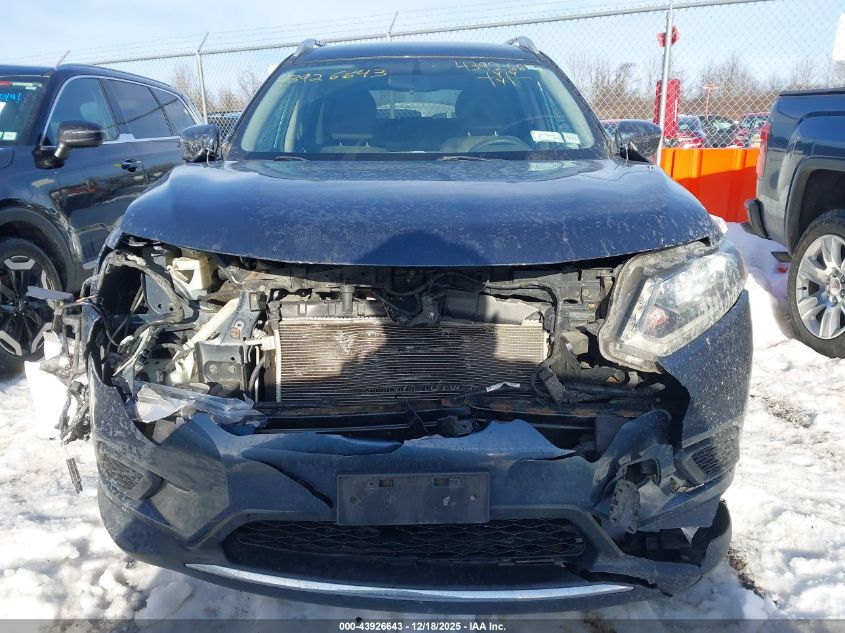 2016 Nissan Rogue Sv VIN: KNMAT2MV1GP734645 Lot: 43926643