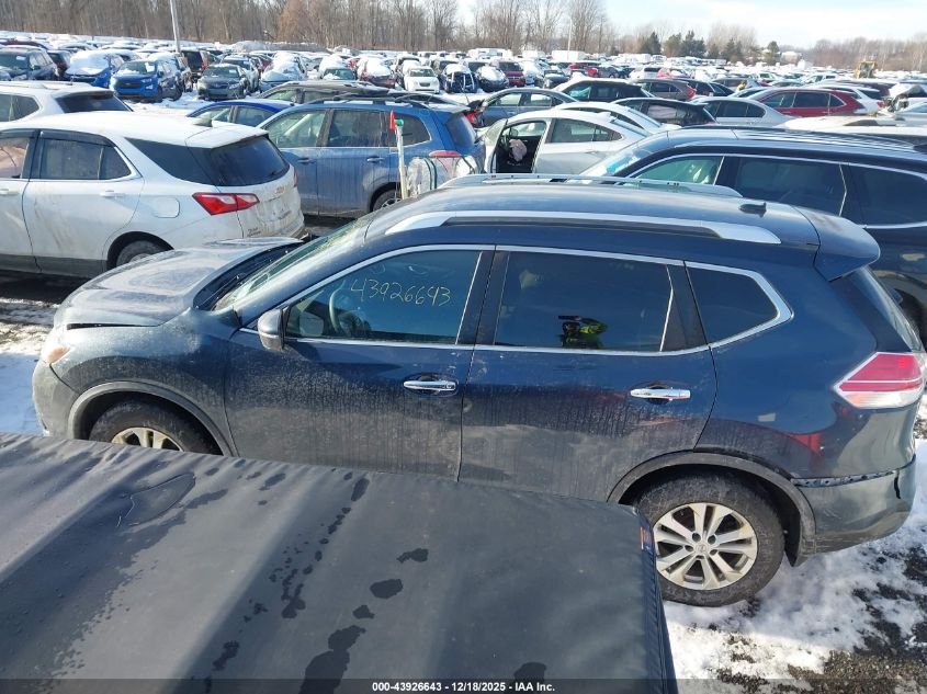 2016 Nissan Rogue Sv VIN: KNMAT2MV1GP734645 Lot: 43926643