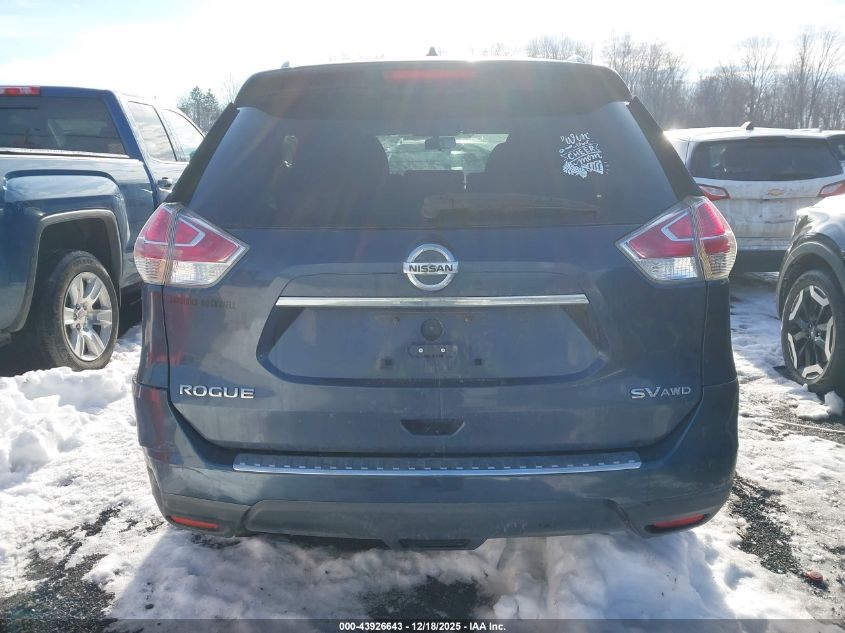 2016 Nissan Rogue Sv VIN: KNMAT2MV1GP734645 Lot: 43926643
