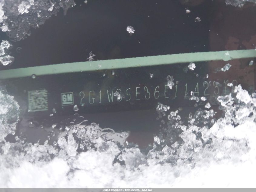 2014 Chevrolet Impala Limited Ltz VIN: 2G1WC5E36E1142312 Lot: 43926652