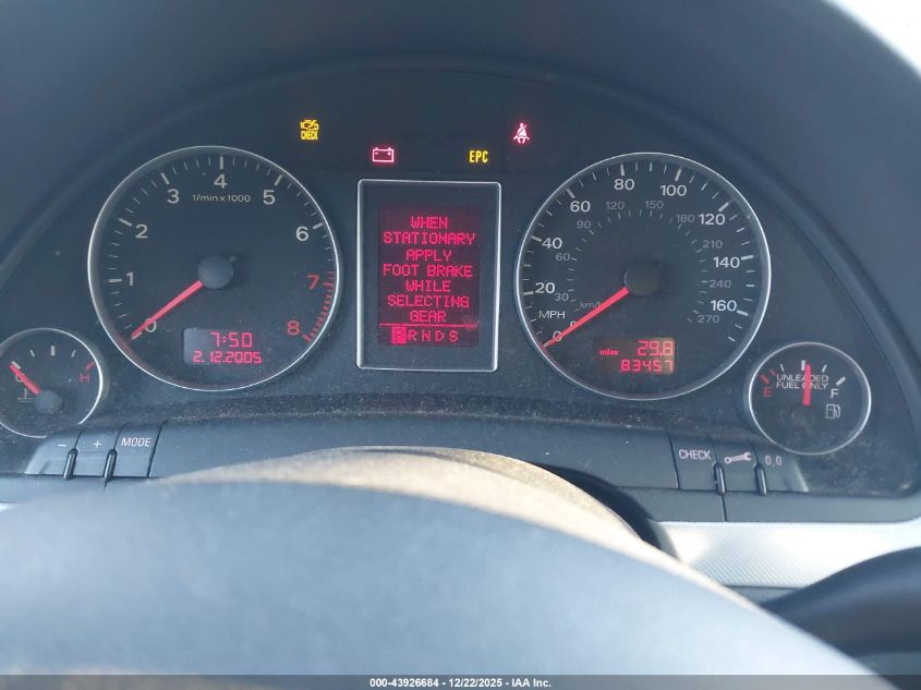 2007 Audi A4 2.0T VIN: WAUDF78E37A093400 Lot: 43926684