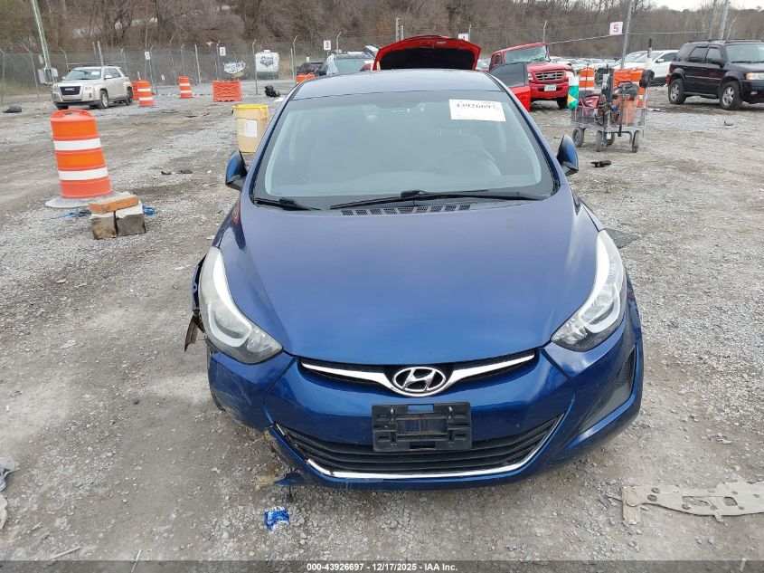 2016 Hyundai Elantra Se VIN: 5NPDH4AE5GH753662 Lot: 43926697