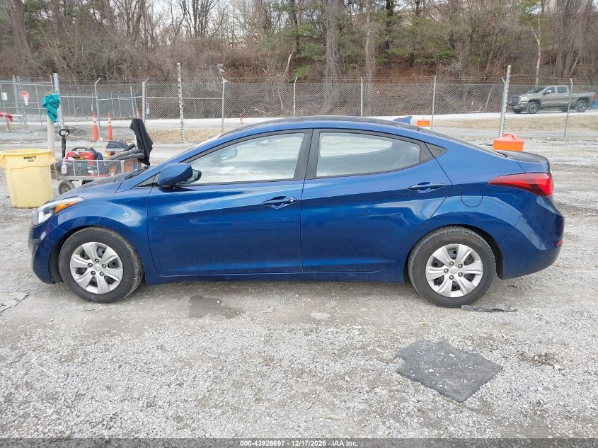 2016 Hyundai Elantra Se VIN: 5NPDH4AE5GH753662 Lot: 43926697