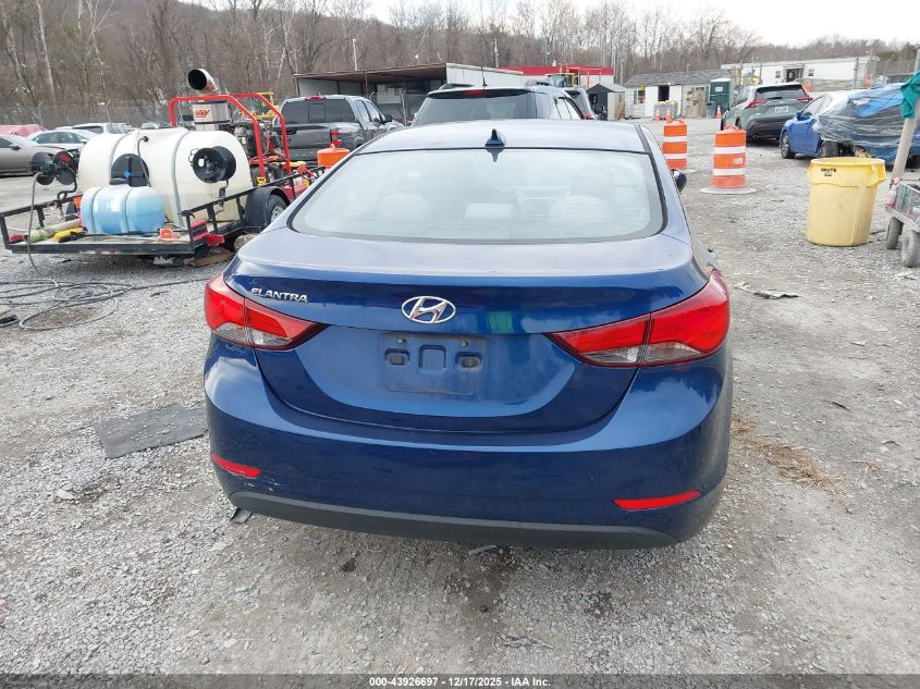 2016 Hyundai Elantra Se VIN: 5NPDH4AE5GH753662 Lot: 43926697