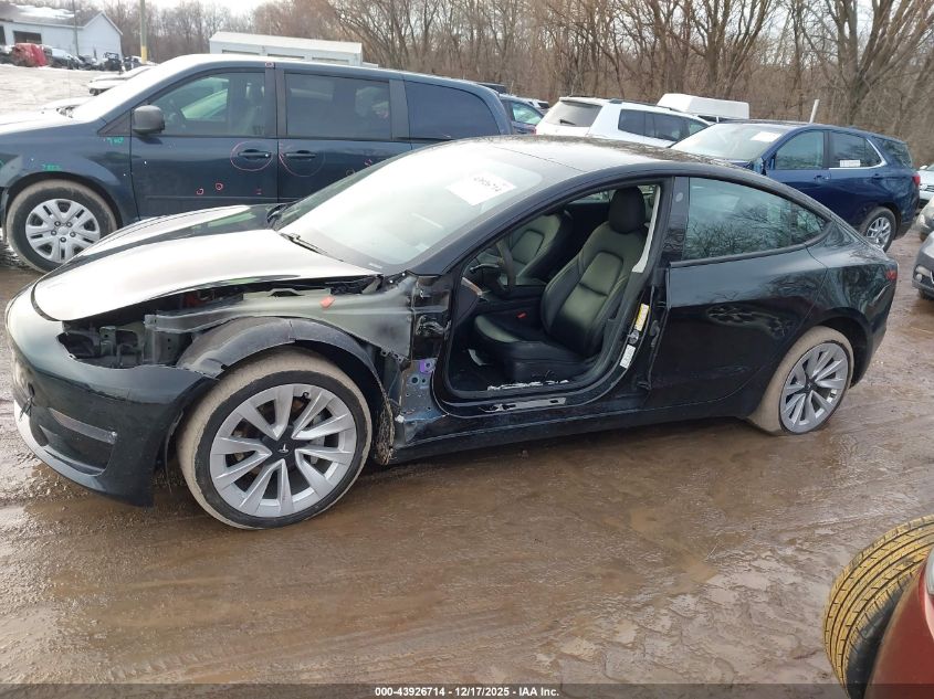2021 Tesla Model 3 Long Range Dual Motor All-Wheel Drive VIN: 5YJ3E1EB5MF044548 Lot: 43926714