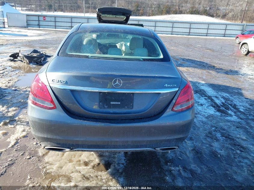 2017 Mercedes-Benz C 300 4Matic VIN: 55SWF4KBXHU192909 Lot: 43926789