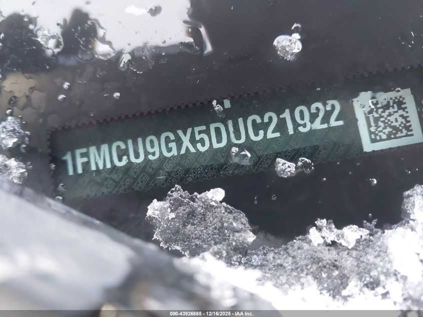 2013 Ford Escape Se VIN: 1FMCU9GX5DUC21922 Lot: 43926865