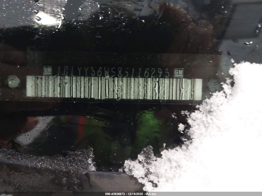 2008 Chevrolet Corvette VIN: 1G1YY36W585116293 Lot: 43926872