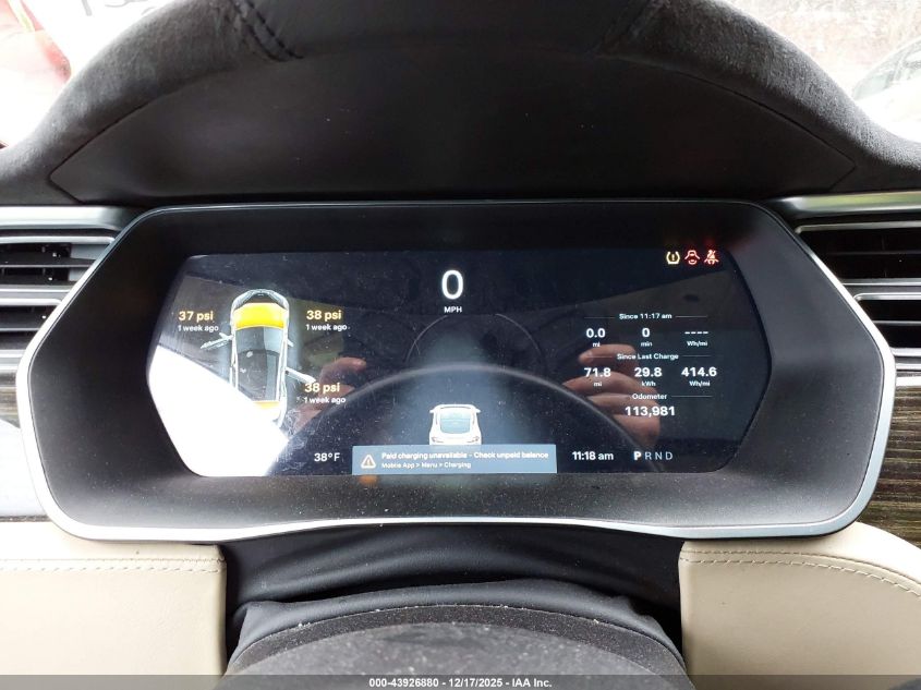 2016 Tesla Model S 60D/70D/75D/85D/90D VIN: 5YJSA1E22GF142450 Lot: 43926880