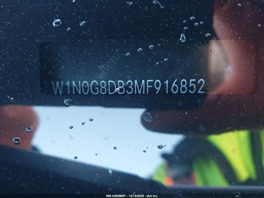 2021 Mercedes-Benz Glc 300 Suv VIN: W1N0G8DB3MF916852 Lot: 43926897