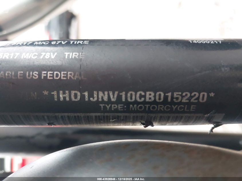 2012 Harley-Davidson Flstfb Fatboy Lo VIN: 1HD1JNV10CB015220 Lot: 43926946