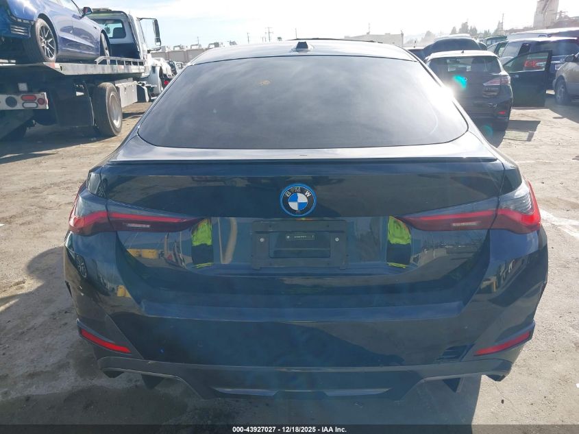 2024 BMW I4 Gran Coupe Edrive35 VIN: WBY43AW01RFT09491 Lot: 43927027