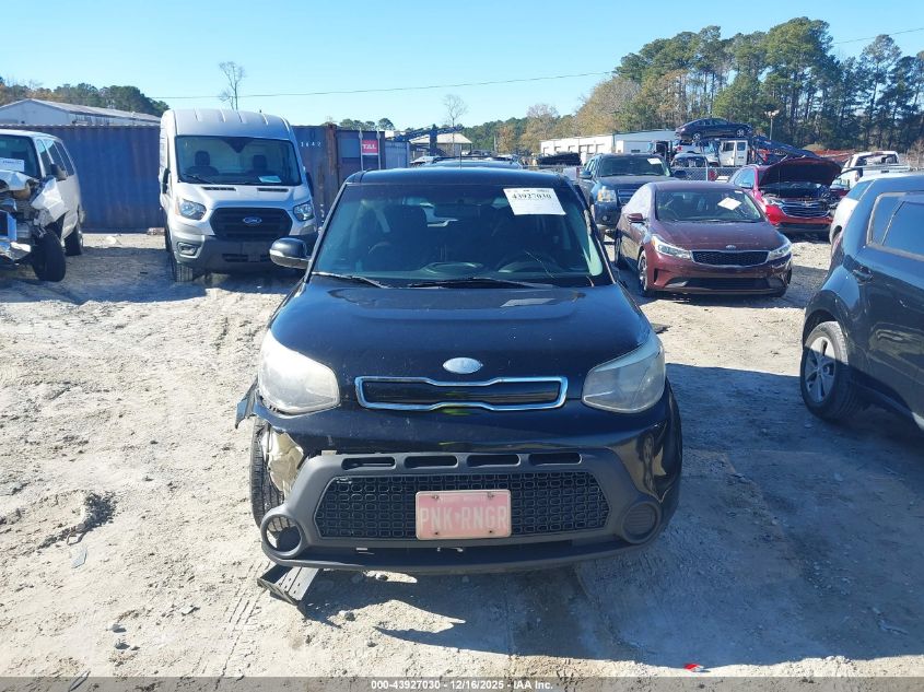 2014 Kia Soul + VIN: KNDJP3A57E7028792 Lot: 43927030
