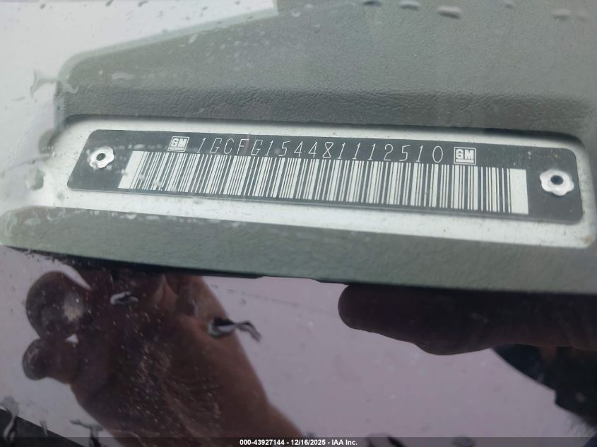 2008 Chevrolet Express Work Van VIN: 1GCFG154481112510 Lot: 43927144