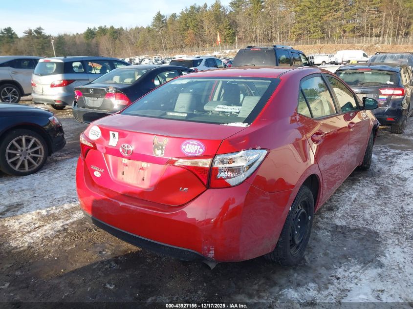 2019 Toyota Corolla Le VIN: 2T1BURHEXKC227156 Lot: 43927156