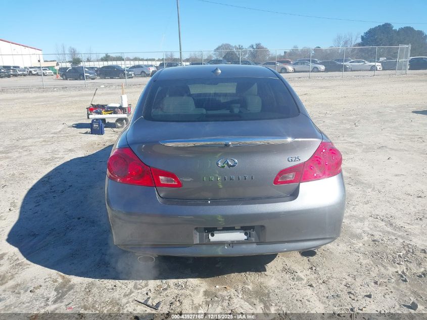 2011 Infiniti G25 Journey VIN: JN1DV6AP0BM600307 Lot: 43927160