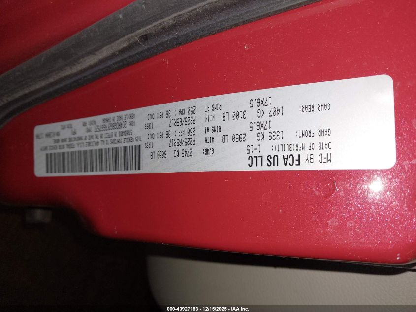 2015 Dodge Grand Caravan Se VIN: 2C4RDGBG2FR687527 Lot: 43927183