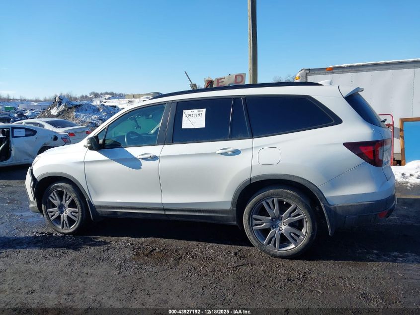 2022 Honda Pilot 2Wd Sport VIN: 5FNYF5H34NB019799 Lot: 43927192