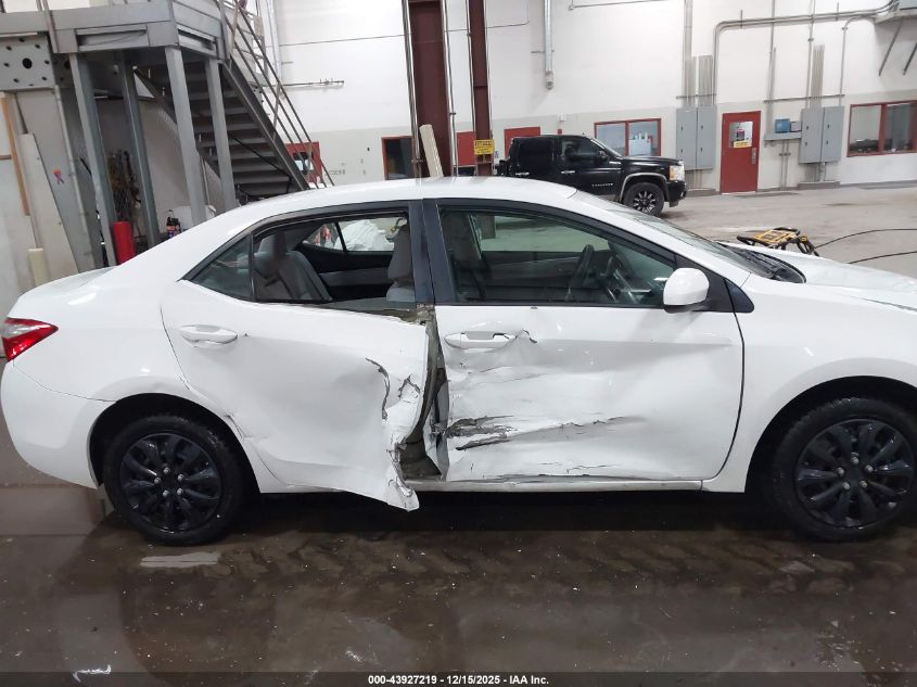 2016 Toyota Corolla Le VIN: 5YFBURHE1GP444988 Lot: 43927219