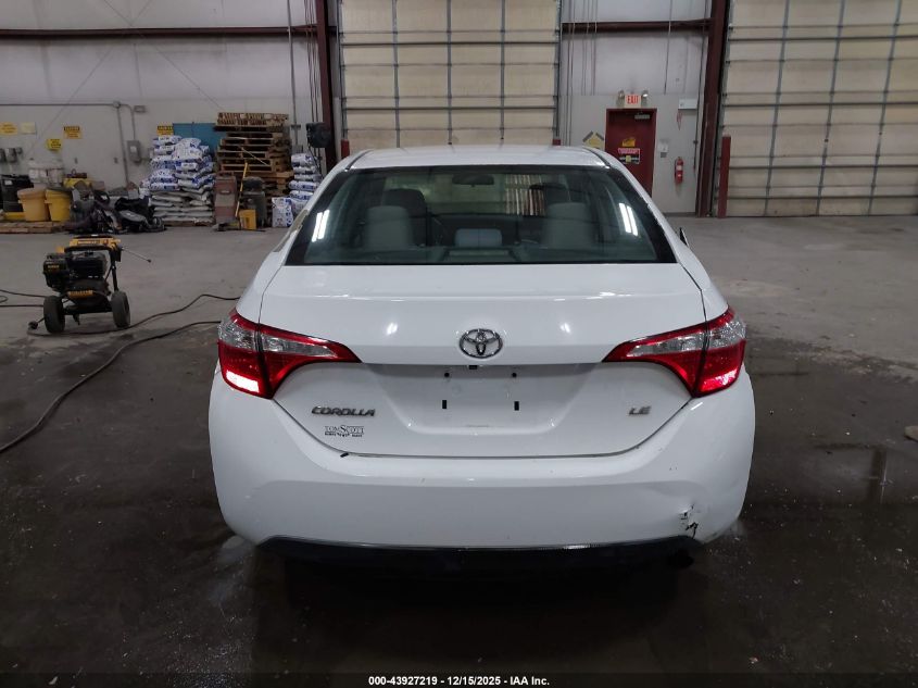 2016 Toyota Corolla Le VIN: 5YFBURHE1GP444988 Lot: 43927219
