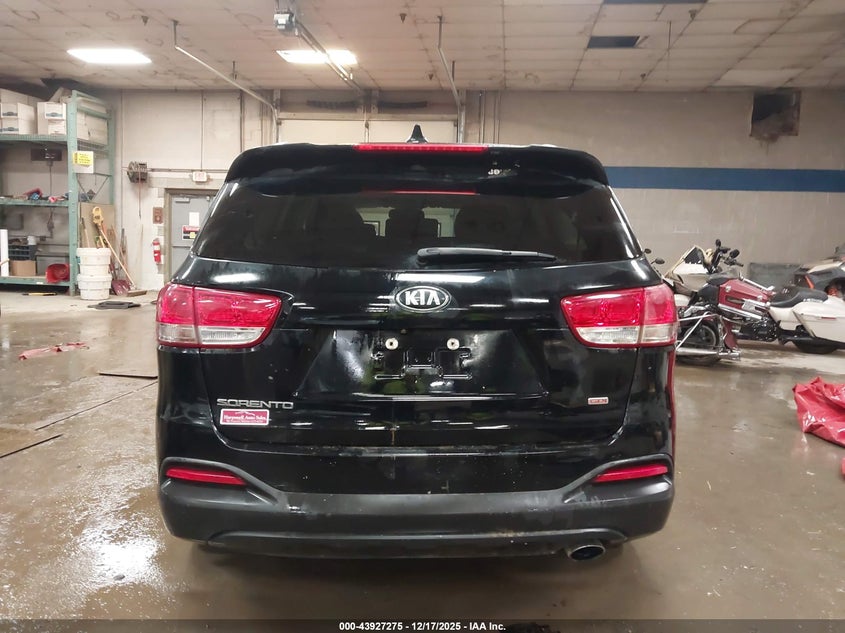 2018 Kia Sorento 2.4L Lx VIN: 5XYPGDA36JG376918 Lot: 43927275