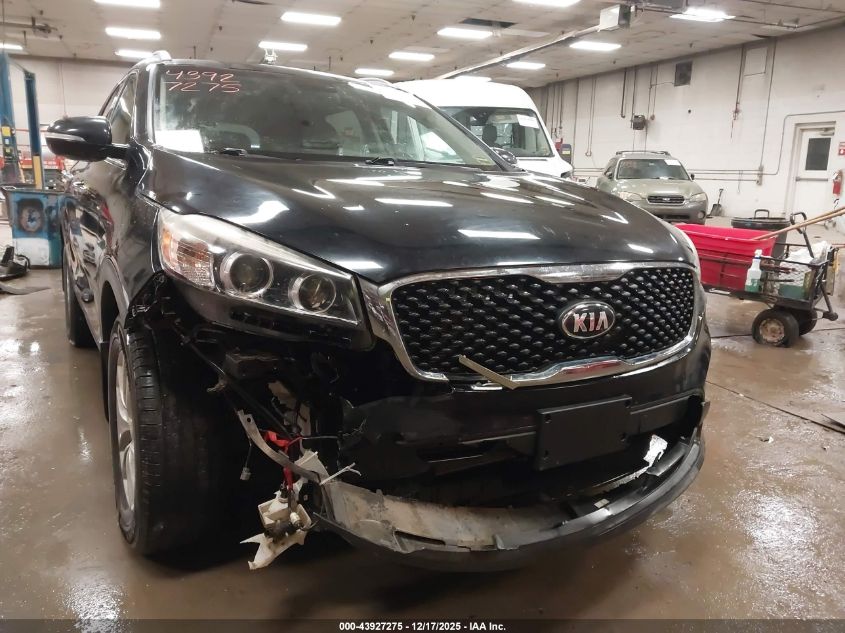 2018 Kia Sorento 2.4L Lx VIN: 5XYPGDA36JG376918 Lot: 43927275