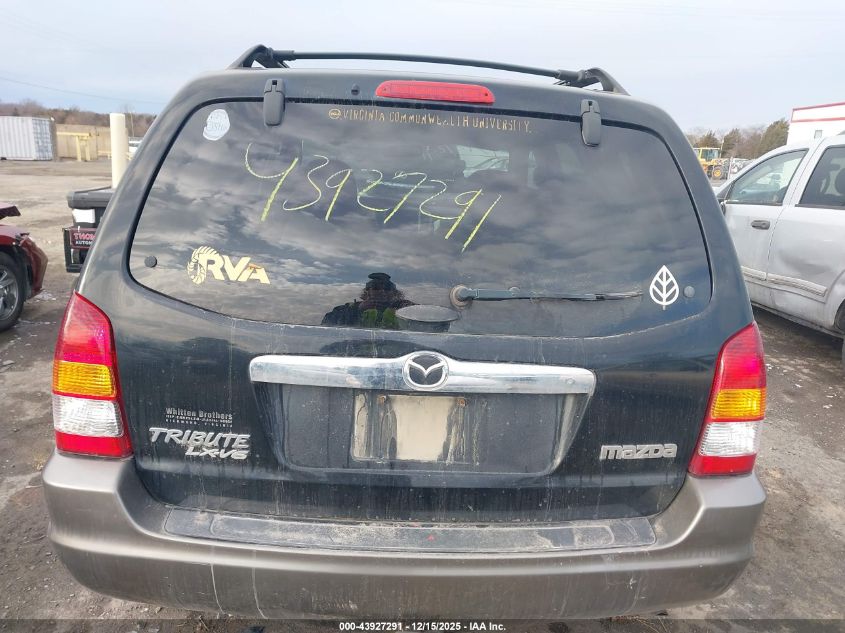 2003 Mazda Tribute Lx V6 VIN: 4F2YZ941X3KM01838 Lot: 43927291