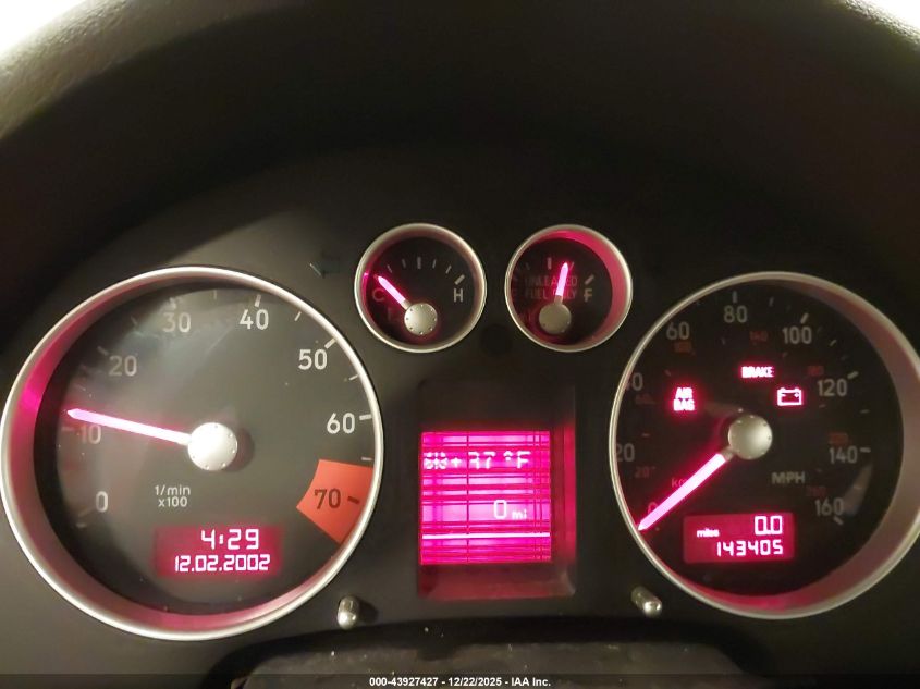 2004 Audi Tt 1.8L VIN: TRUWT28N841006132 Lot: 43927427