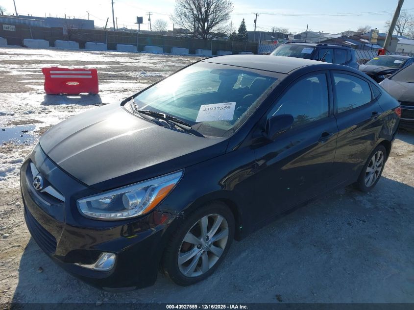 2014 Hyundai Accent Gls VIN: KMHCU4AE7EU598280 Lot: 43927559