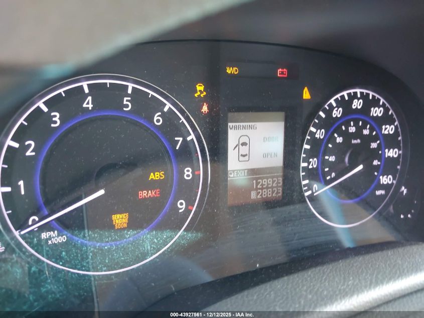 2013 Infiniti G37X VIN: JN1CV6AR8DM351383 Lot: 43927561