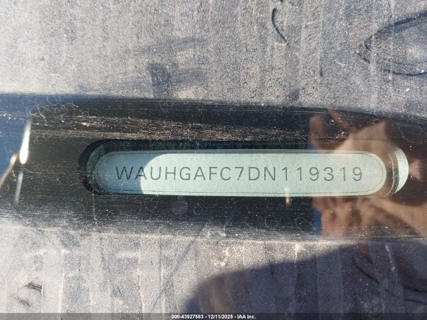 2013 Audi A6 3.0T Premium VIN: WAUHGAFC7DN119319 Lot: 43927583