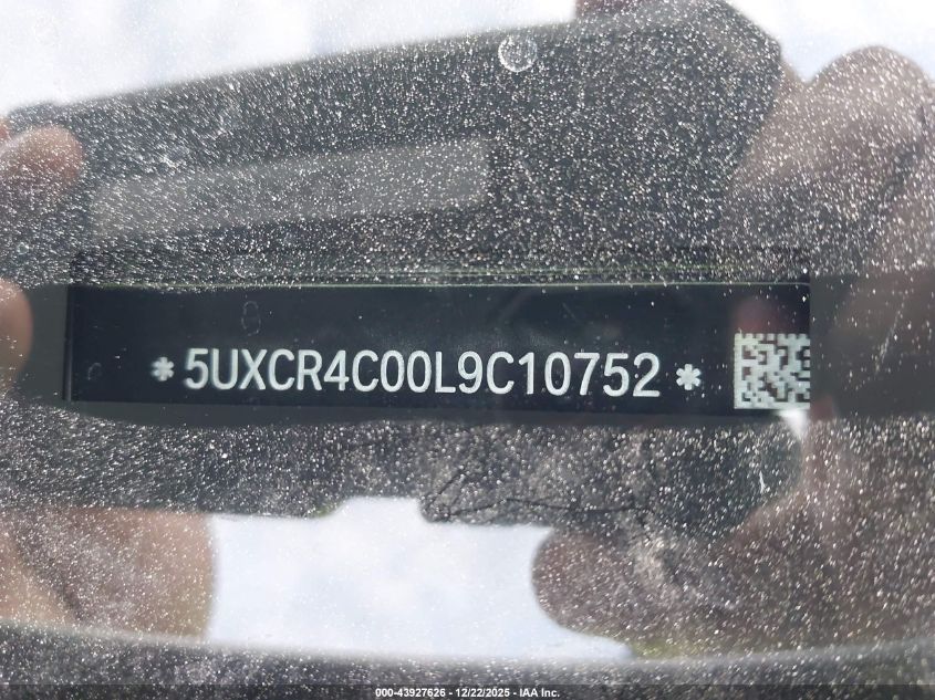 2020 BMW X5 Sdrive40I VIN: 5UXCR4C00L9C10752 Lot: 43927626