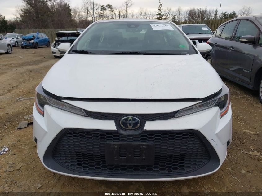 2021 Toyota Corolla Le VIN: JTDEPMAE8MJ185305 Lot: 43927648