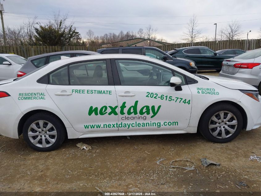 2021 Toyota Corolla Le VIN: JTDEPMAE8MJ185305 Lot: 43927648