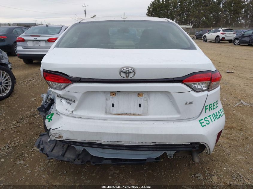 2021 Toyota Corolla Le VIN: JTDEPMAE8MJ185305 Lot: 43927648