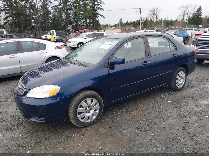 2003 Toyota Corolla Le VIN: 2T1BR38E73C152707 Lot: 43927660