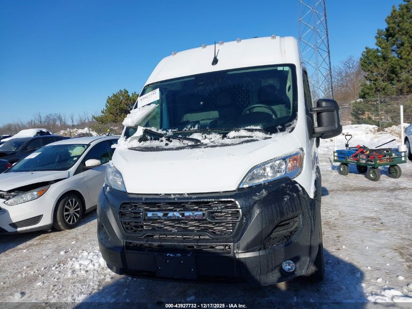 2024 Ram Promaster 2500 Tradesman High Roof 159 Wb W/Pass Seat VIN: 3C6LRVDG3RE143334 Lot: 43927732